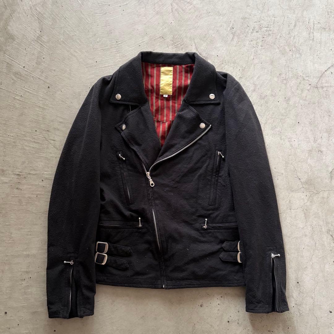 00s archive wool ライダースジャケット garcons