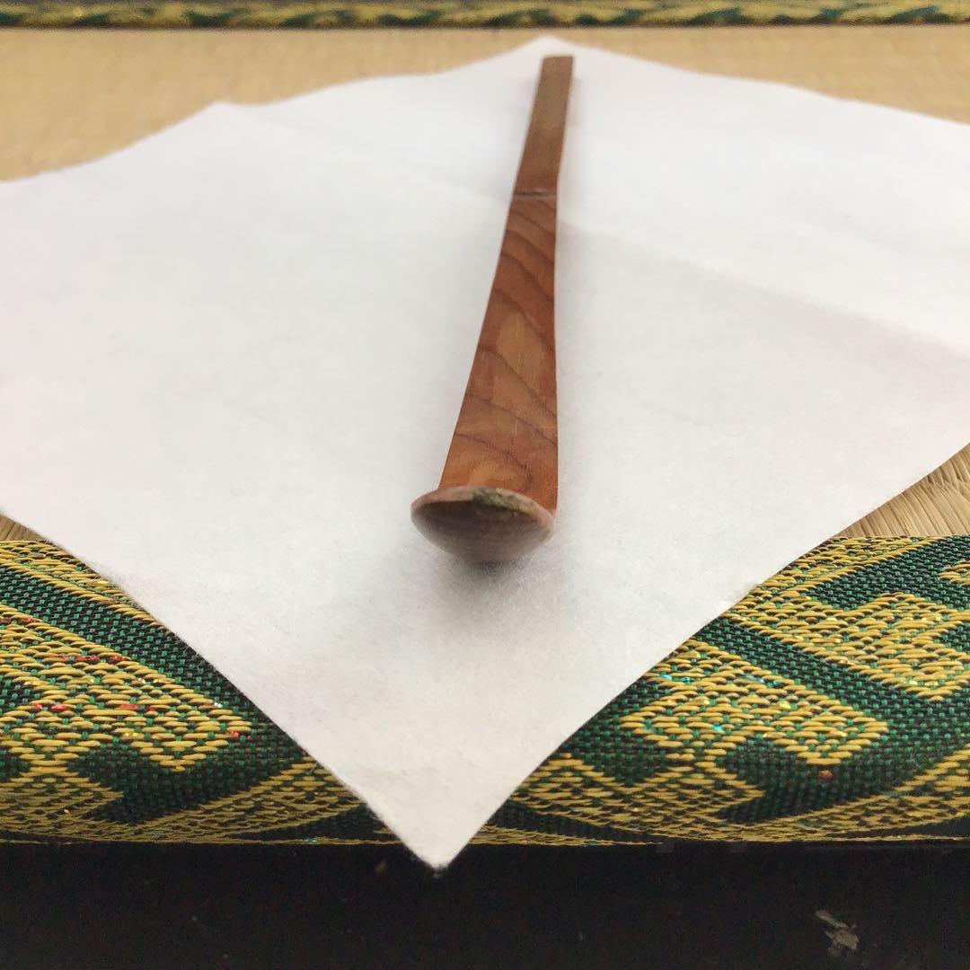 茶道具　茶杓　銘:寿雲　作者不明　共筒　共箱(虫喰跡有) S1011CS