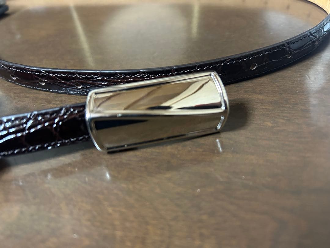 namacheko croco belt ダークブラウン