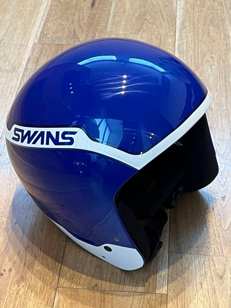 SWANS ヘルメット 青 白 アルペンスキー