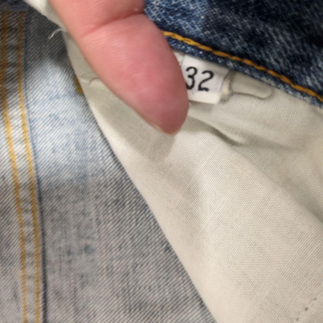 【即日発送】HELMUT LANG　ライトブルー ストレートデニム ダメージ加工