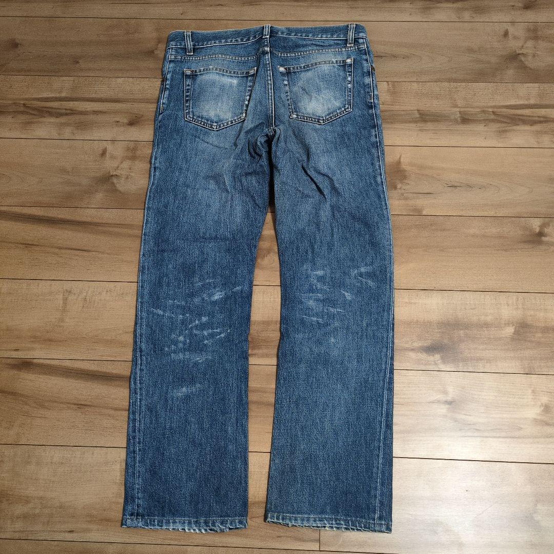 【即日発送】HELMUT LANG　ライトブルー ストレートデニム ダメージ加工