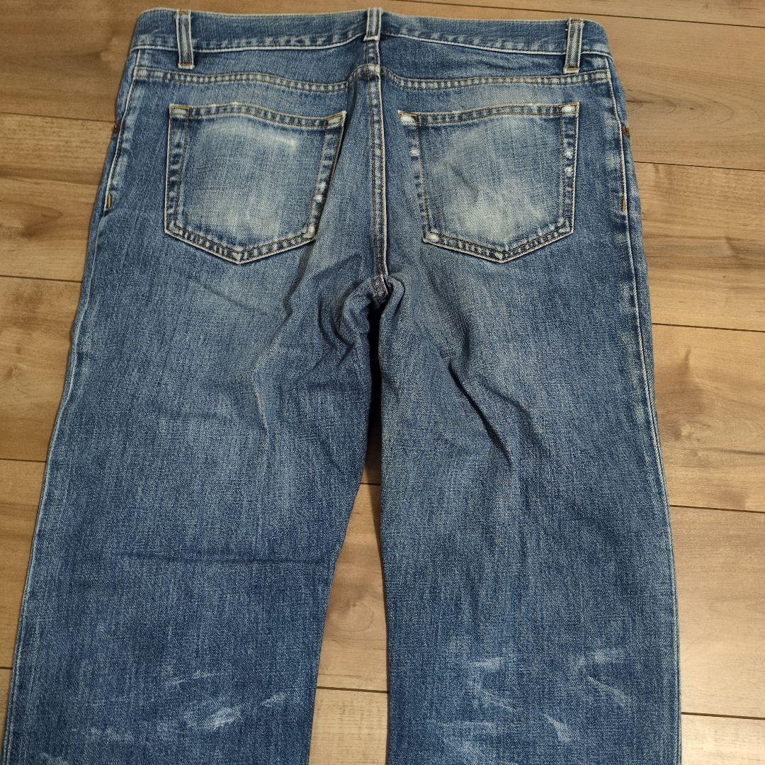 【即日発送】HELMUT LANG　ライトブルー ストレートデニム ダメージ加工