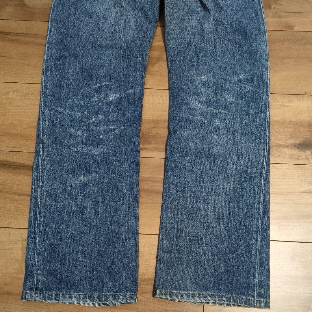 【即日発送】HELMUT LANG　ライトブルー ストレートデニム ダメージ加工