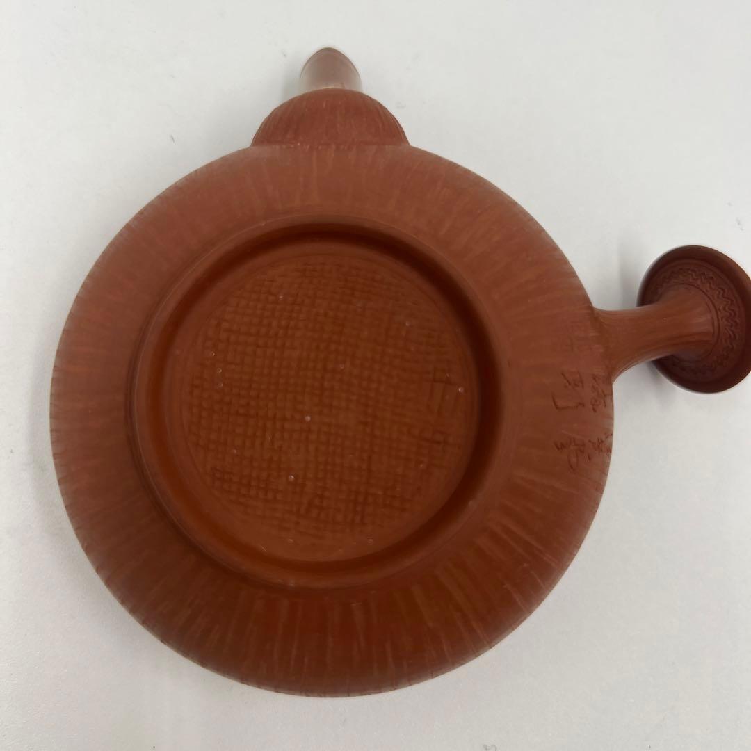 常滑焼 蓬菜堂 二代 杉江翁軒造 手造 椿の花 摘 急須 共箱煎茶道具