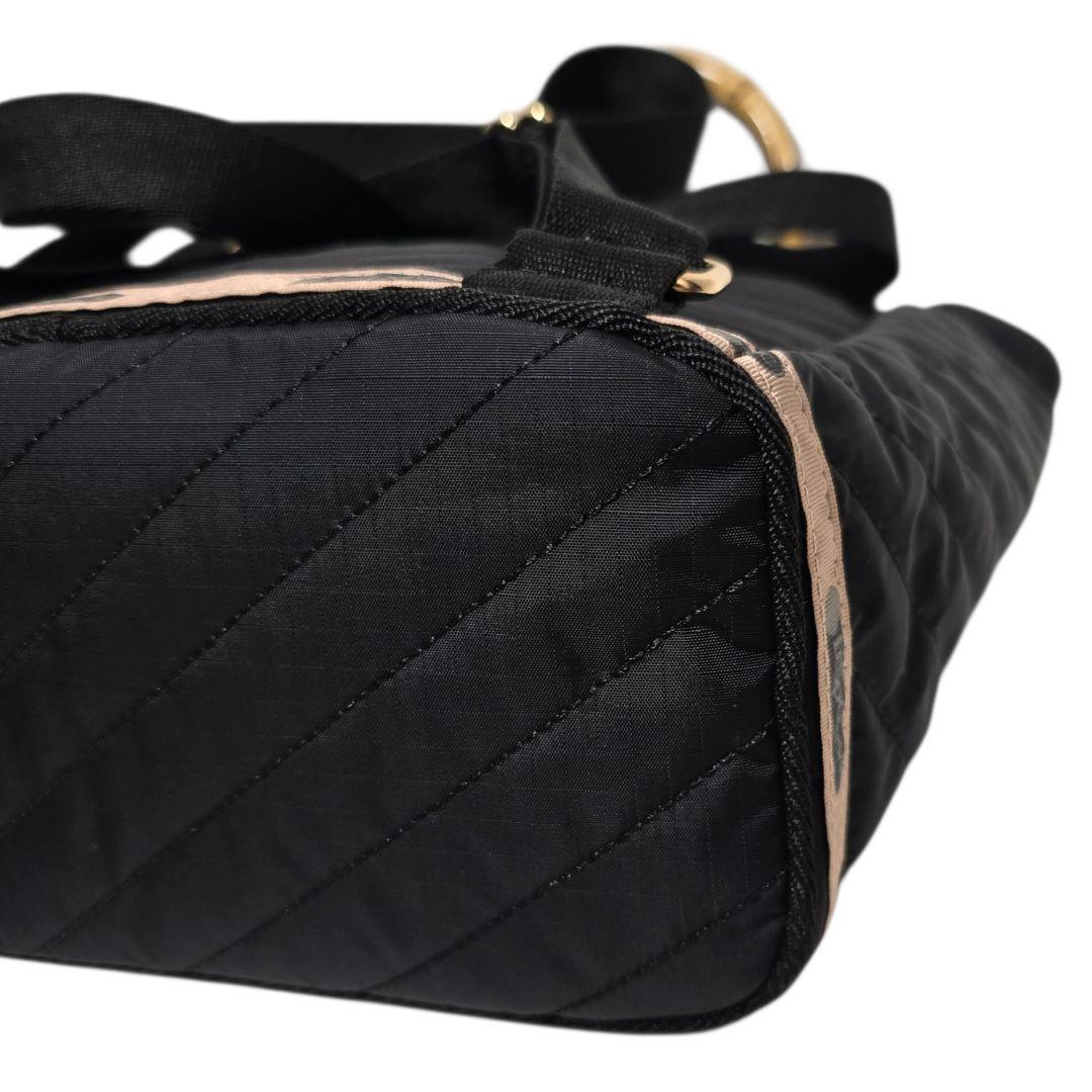 LeSportsac バンブーハンドル キルティング リュック 黒