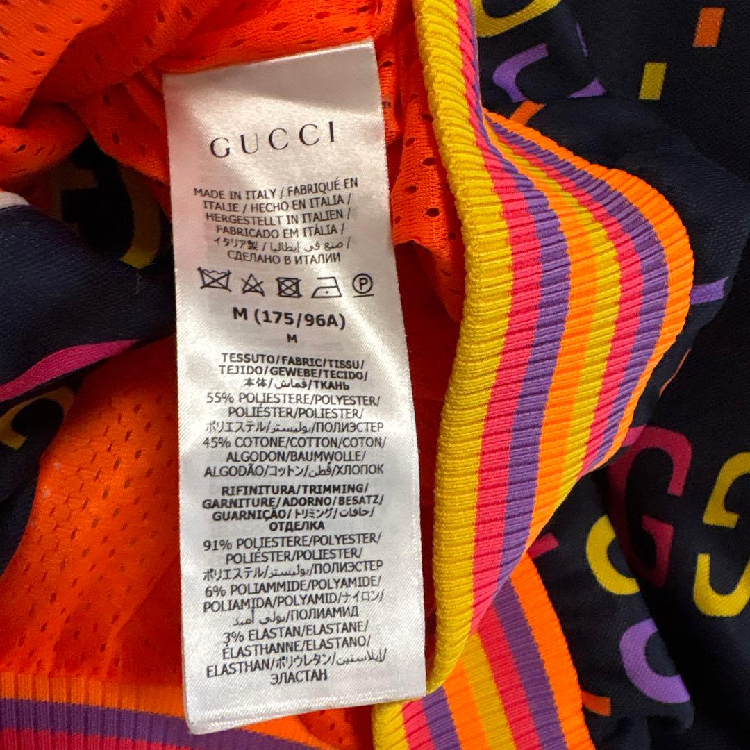 GUCCI テクニカルジャージ ジャンボGG 総柄ジップジャケット レインボー