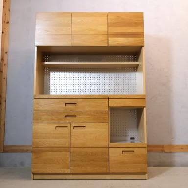 unico ウニコ HUTTE オーク材 キッチンボード レンジボード 食器棚