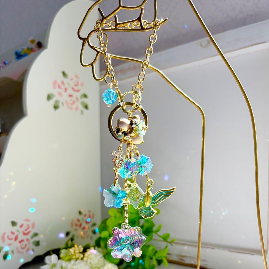 四つ葉のクローバー✩.*˚SWAROVSKIミニサンキャッチャー　②