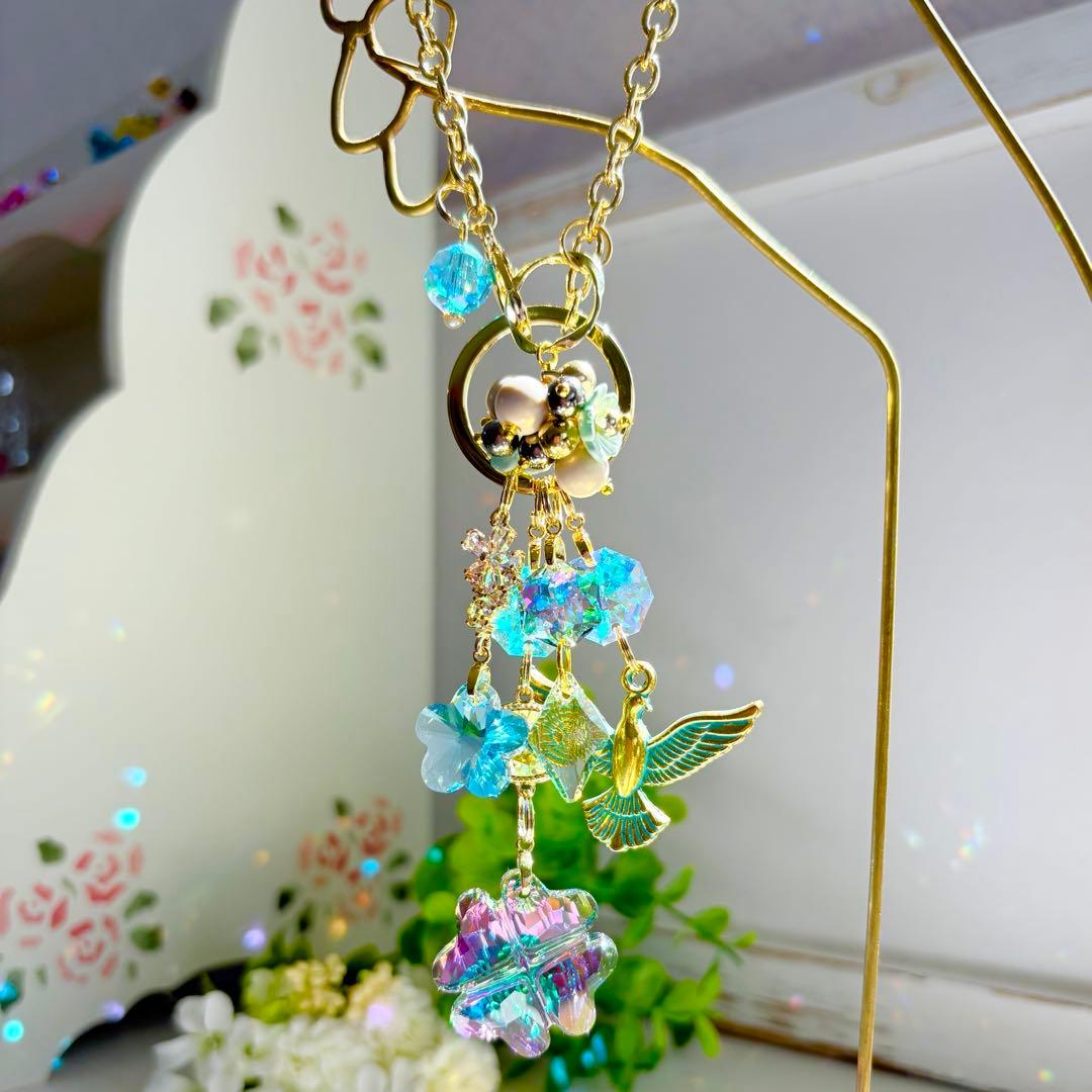 四つ葉のクローバー✩.*˚SWAROVSKIミニサンキャッチャー　②