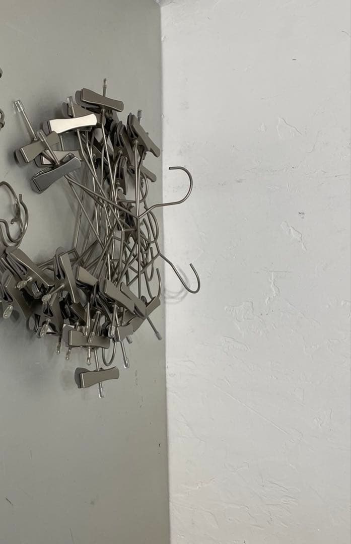 【15本セット】スチール製 パンツハンガー クリップ シルバー 古着屋 まとめ売