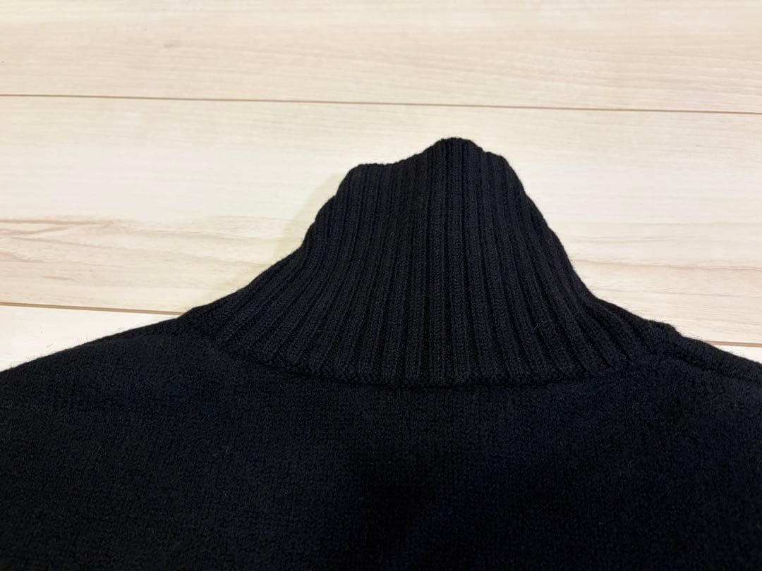AMI PARIS アミパリス ハートロゴ タートルネック ニット ブラック
