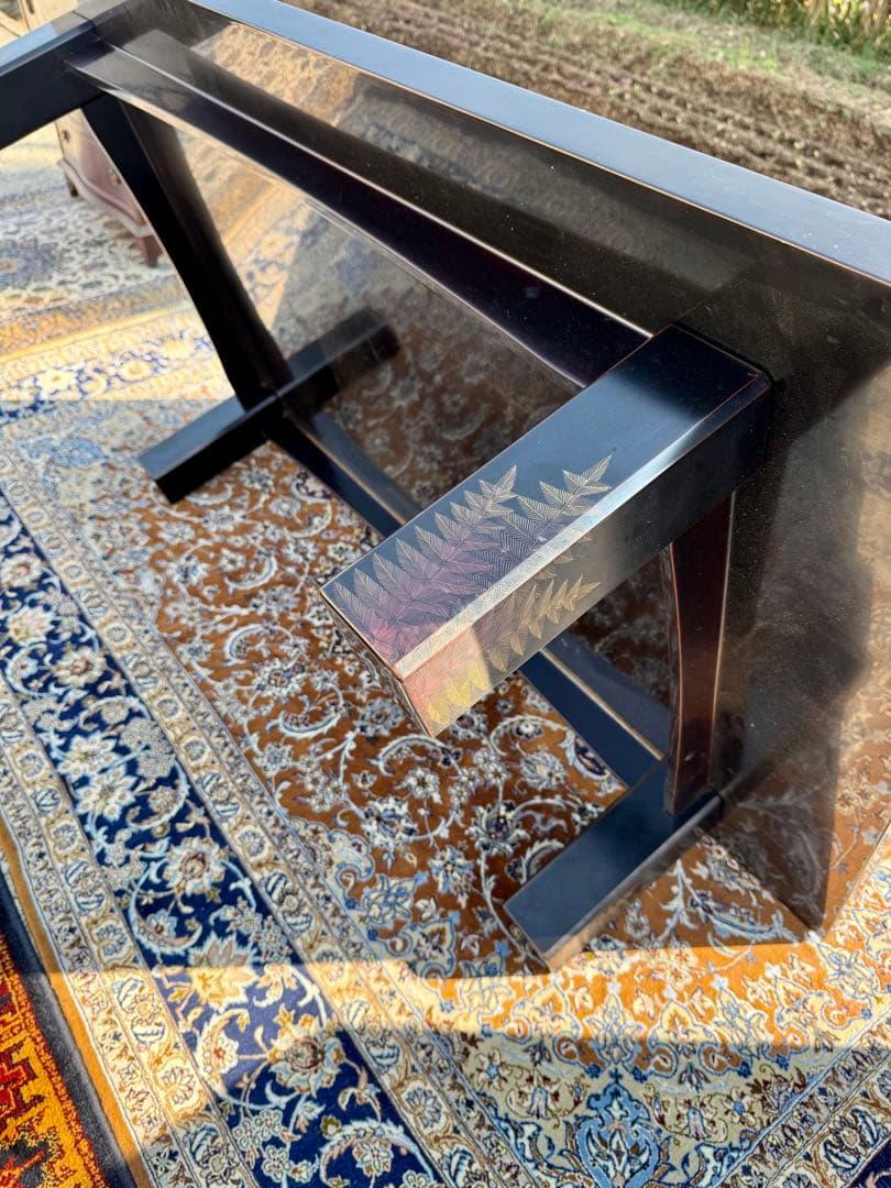 輪島塗 蒔絵 座敷机 漆芸 伝統工芸 シダ文様