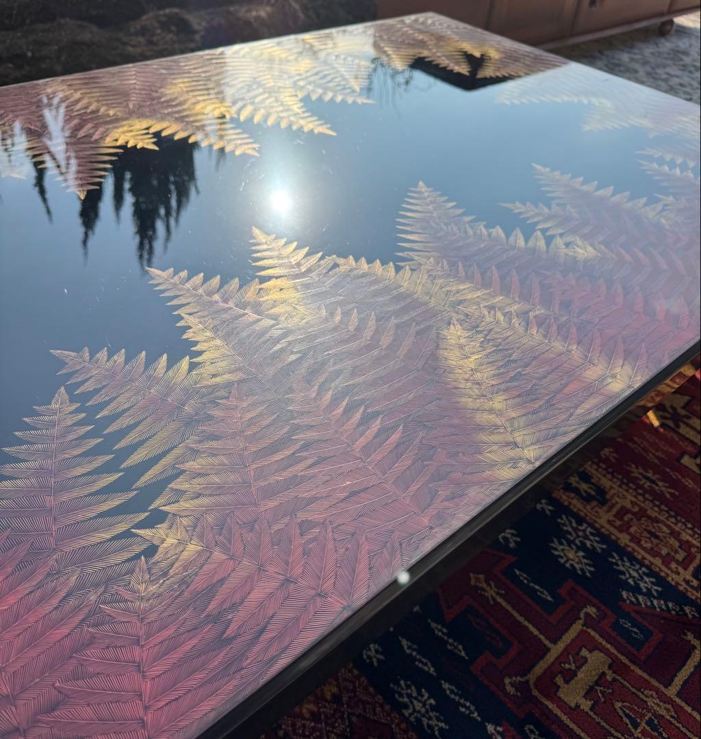 輪島塗 蒔絵 座敷机 漆芸 伝統工芸 シダ文様