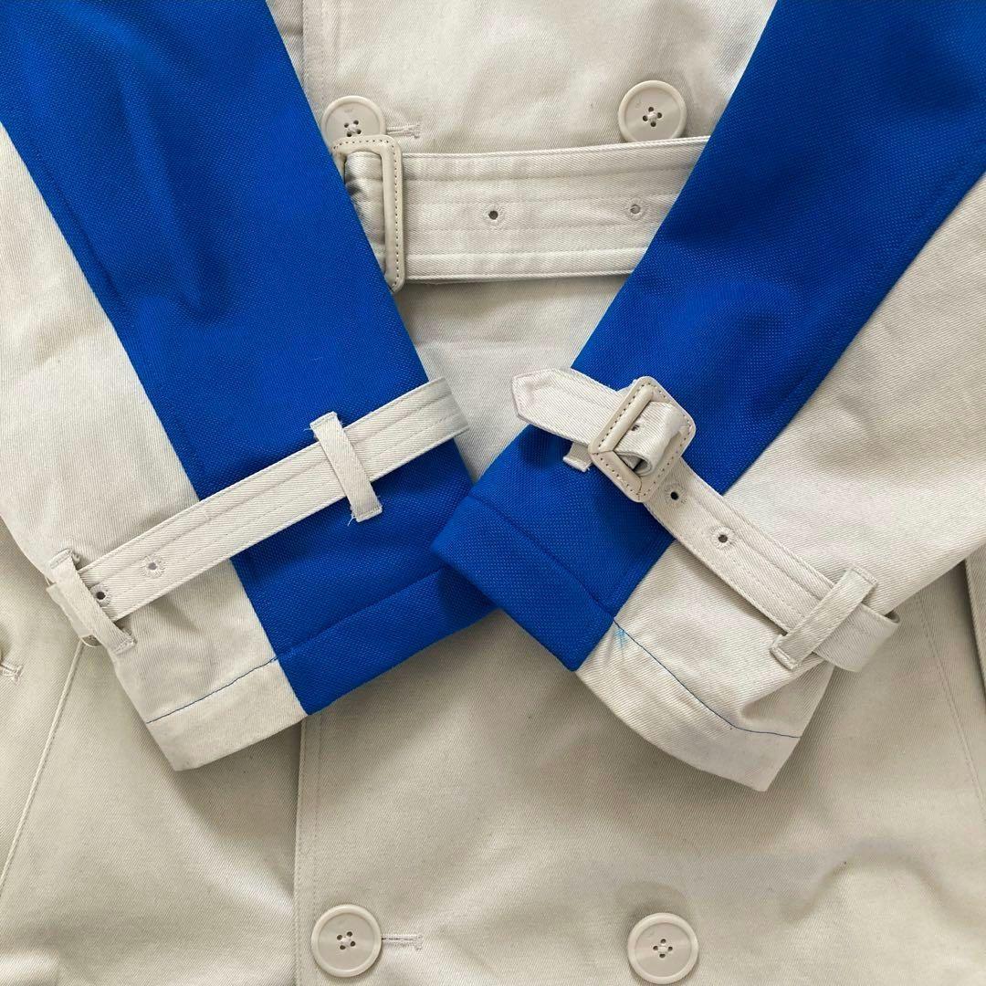 adidas blue version トレンチコート ジャージドッキングコート