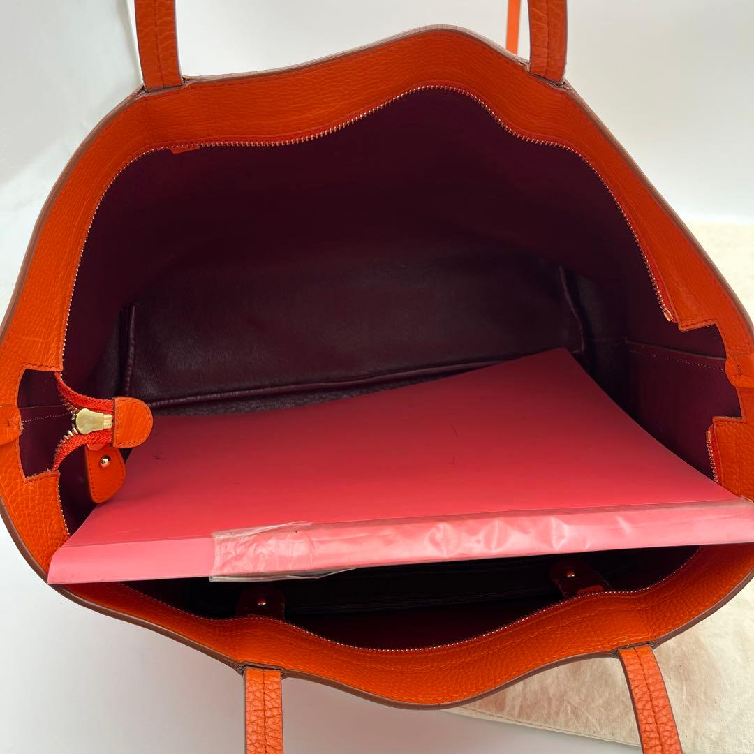 フェラガモ ガンチーニ A4◎ トートバッグ レザー オレンジ