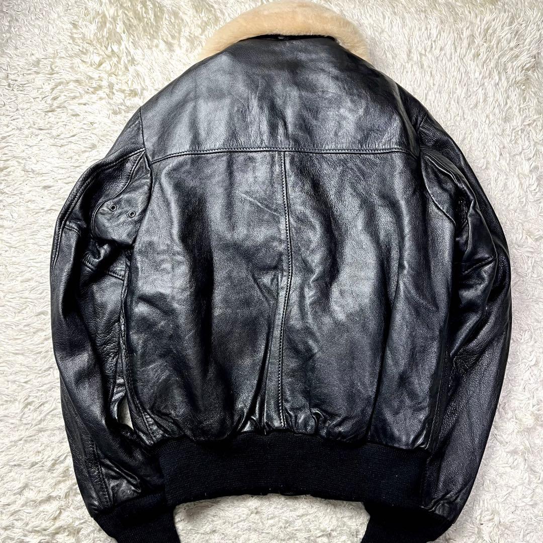 3way/極美品/入手困難✨ショット A-2 G-1 レザージャケット ブラック