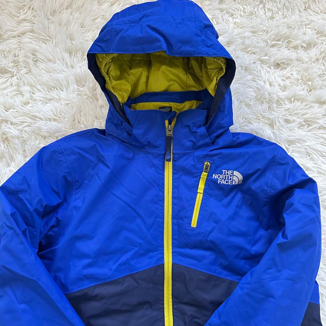【美品】ノースフェイス スキーウェア ダウン キッズ XL 防寒 スノーウェア