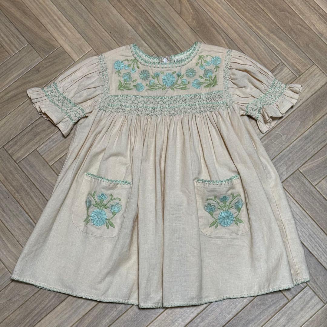 apolina アポリナ Dora Dress Milk 3-5y