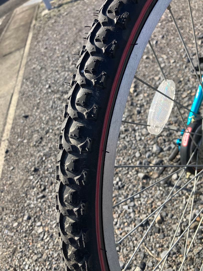 ブリヂストン 26インチ　キッズサイクル 青 前カゴ付き