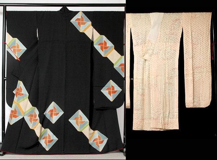 ご注文セット　7098■　Ｌ寸　風車　正絹お振袖　長襦袢付き　美品