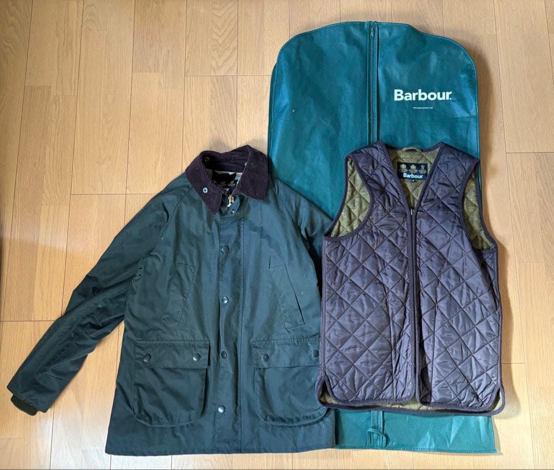 【うちょ】Barbour BEDALE SL 38 インナーベスト付き