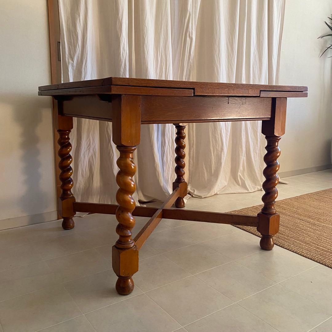 イギリス製　英国　北欧　ドローリーフ　テーブル　拡張式　ダイニング　アンティーク