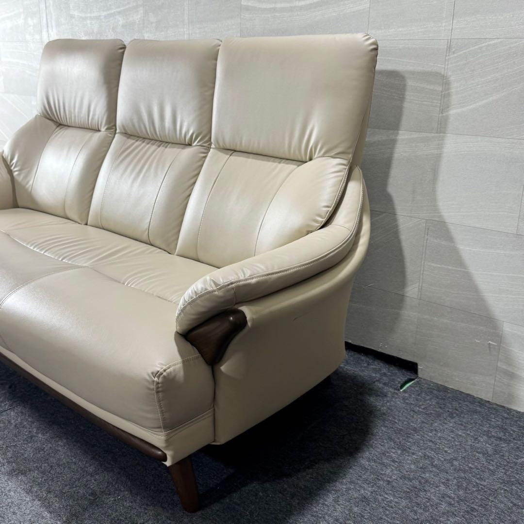 nitori ニトリ 3人用ソファ コウテイ3 革張りソファ d4859