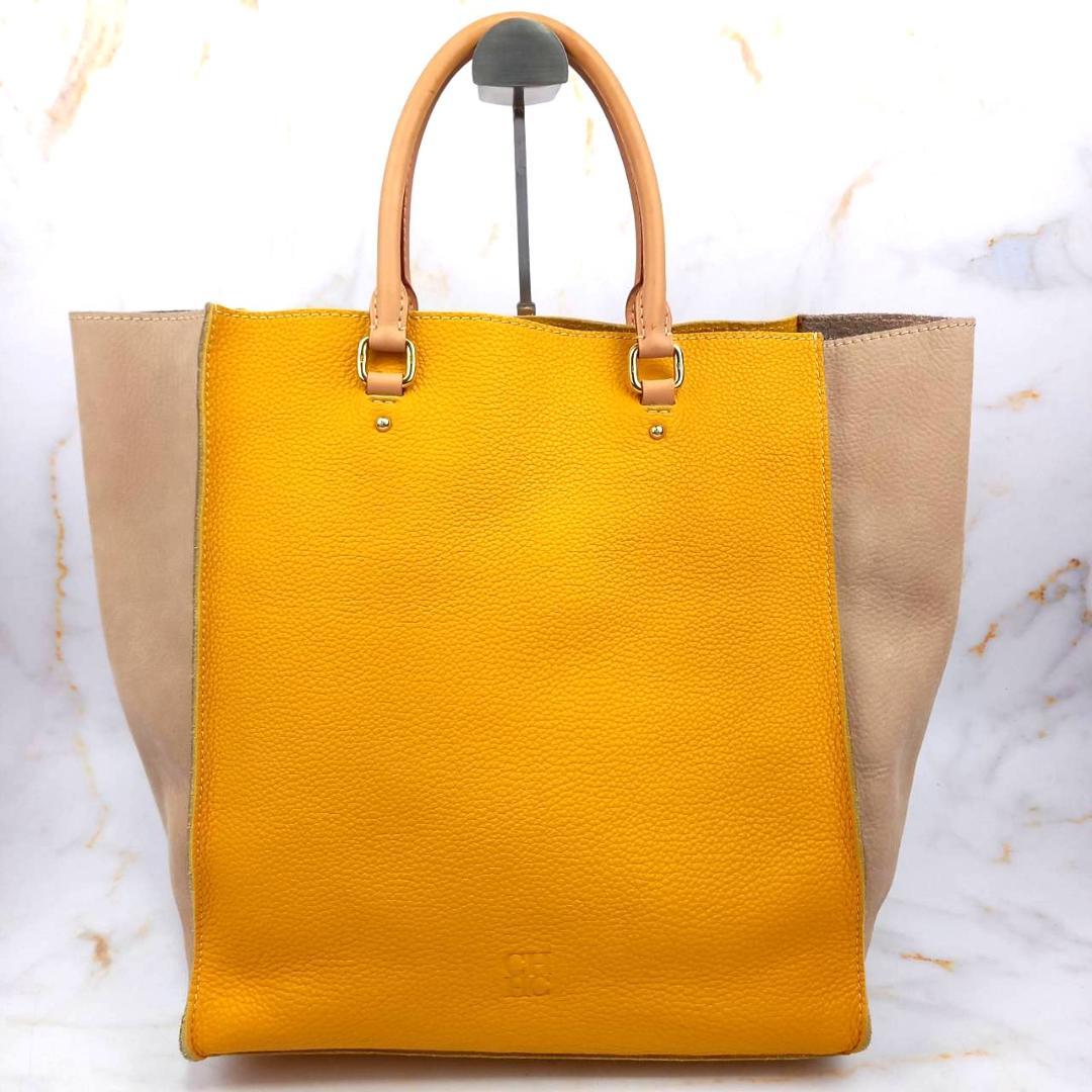 ✨希少・未使用級✨ キャロリーナヘレラ トートバッグ A4可 バイカラー