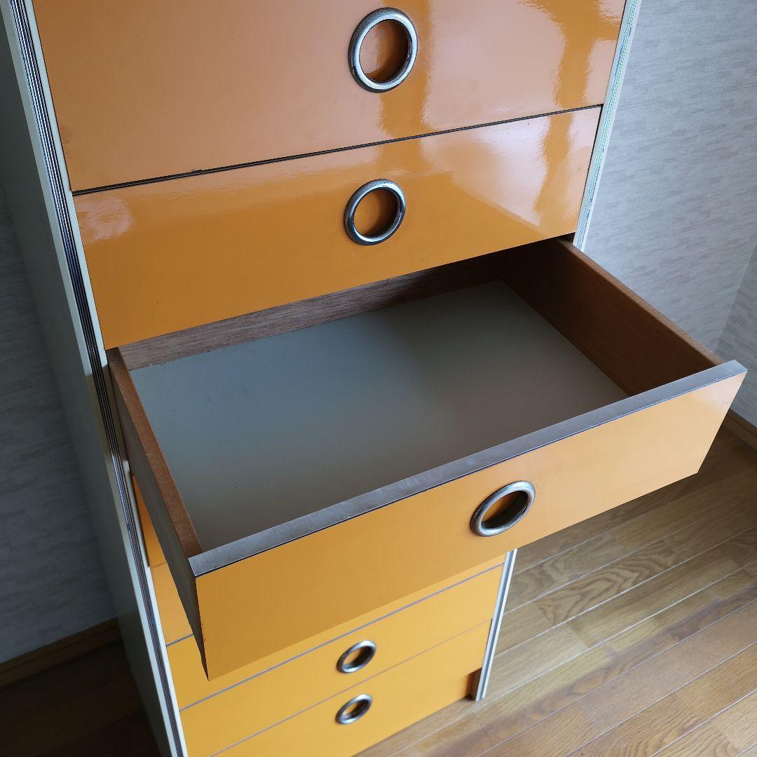 オレンジ　タンス　昭和レトロ　レトロポップ