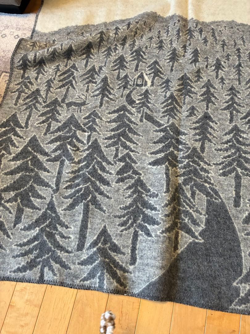 美品　クリッパン　ミナペルホネン　ブランケット　グレー