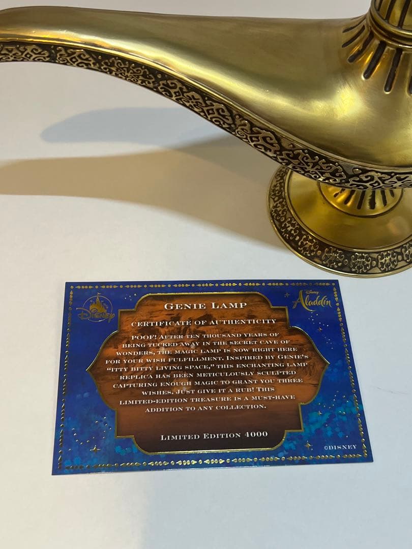 Disney アラジン実写版　魔法のランプ　プロップレプリカ