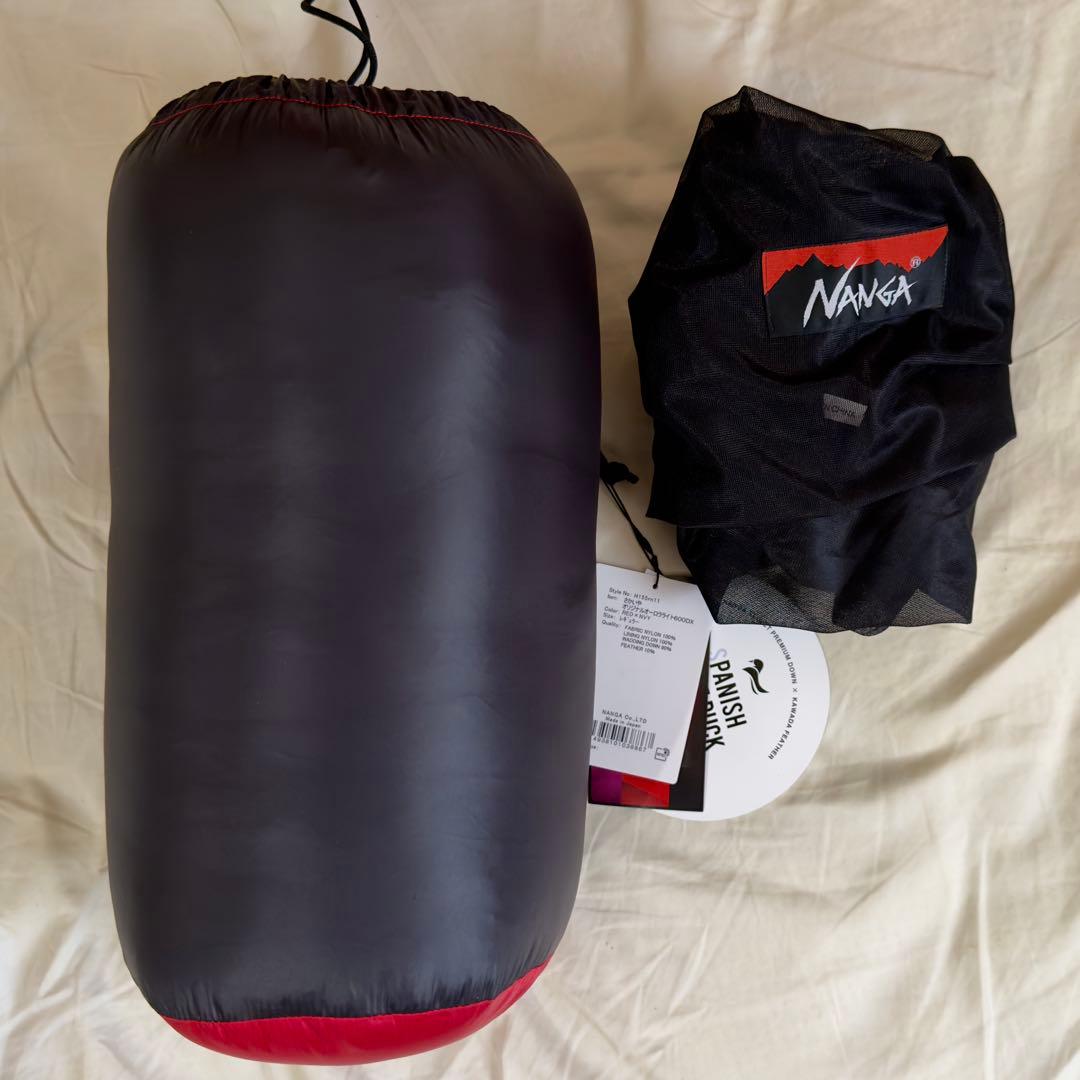 NANGA ナンガ シュラフ オーロラライト600DX さかいや別注 赤×青