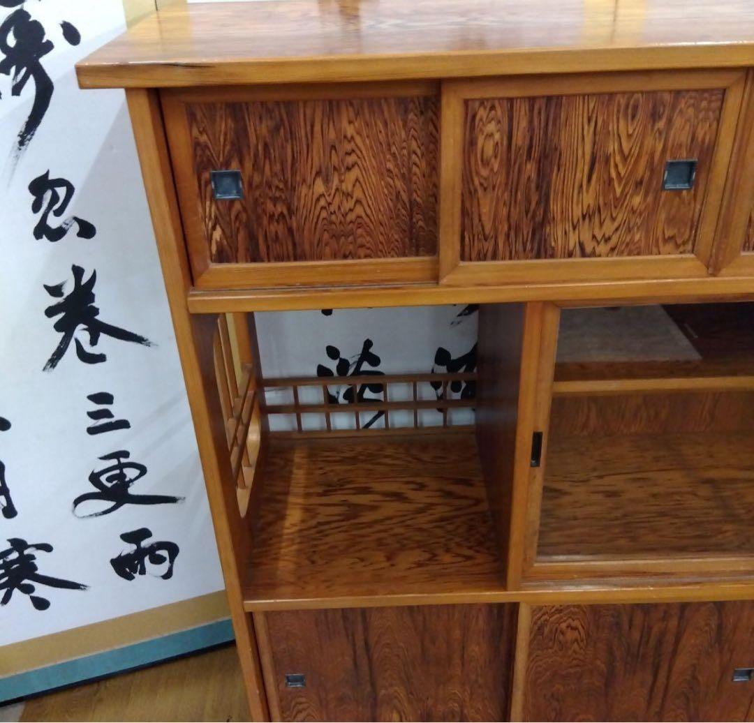 屋久杉 ？昭和レトロ　アンティーク　天然木　茶箪笥　茶棚　飾り棚