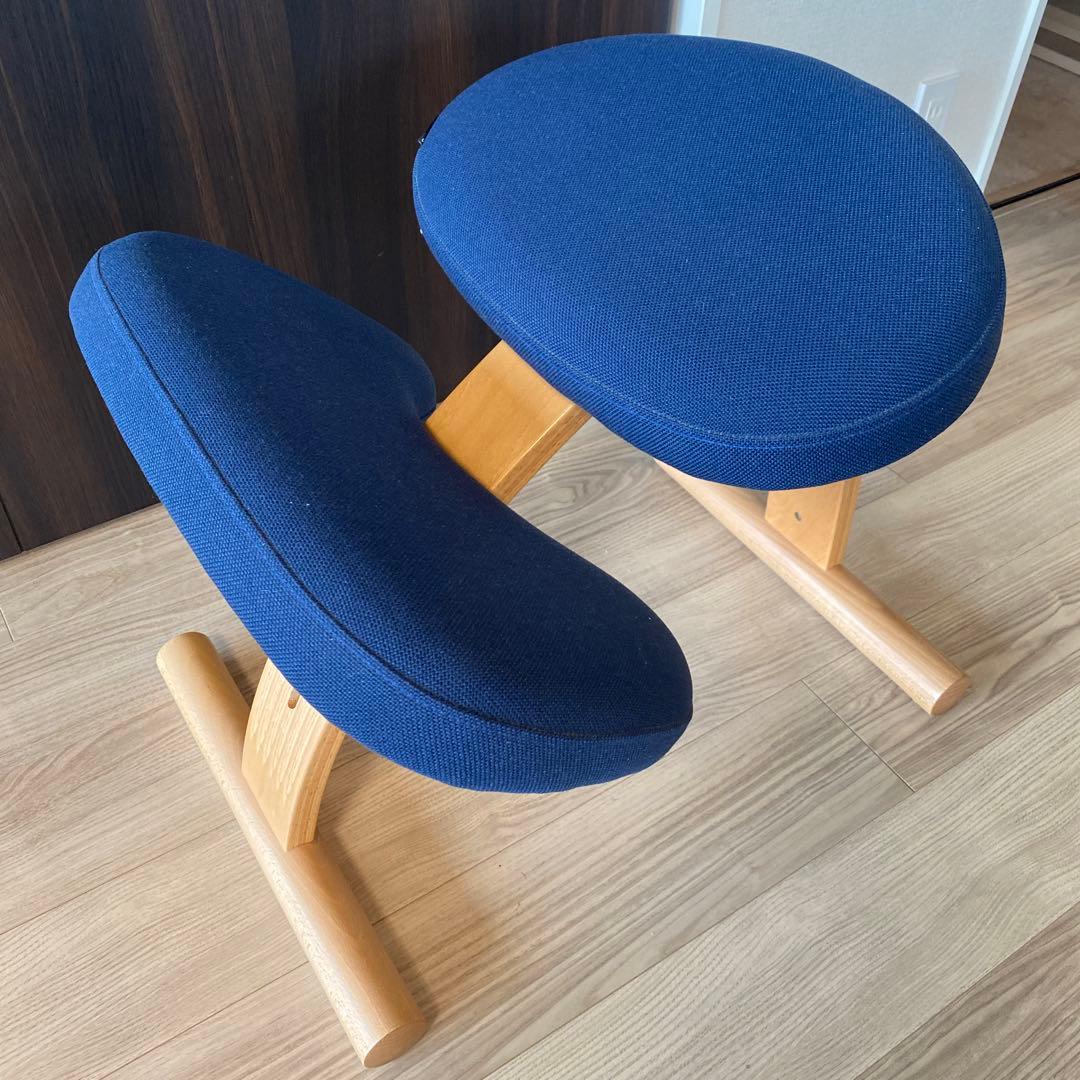 【完成品・組み立て不要・美品・カバー付き】バランスチェア・イージー ネイビー