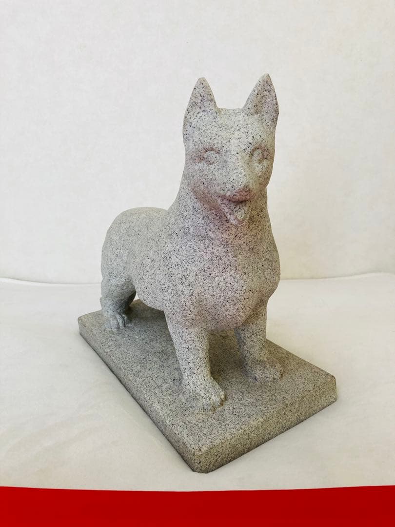 キツネ　狐　お稲荷様　お狐様　石像　白御影石　置物　ご利益　縁起物　商売繁盛