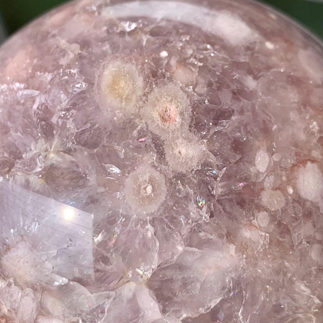 ピンクアメジストフラワーアゲート　大玉　スフィア　8cm ブラジル産
