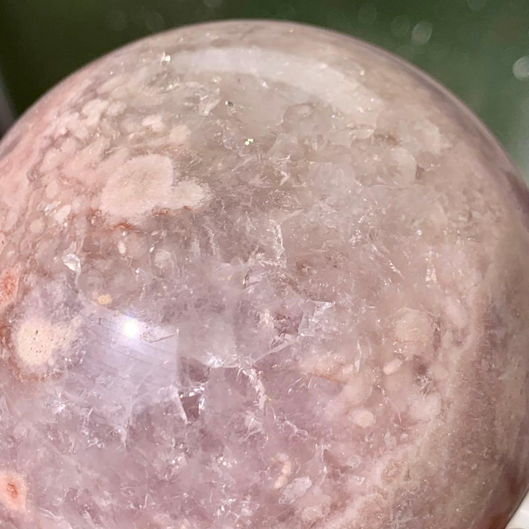 ピンクアメジストフラワーアゲート　大玉　スフィア　8cm ブラジル産