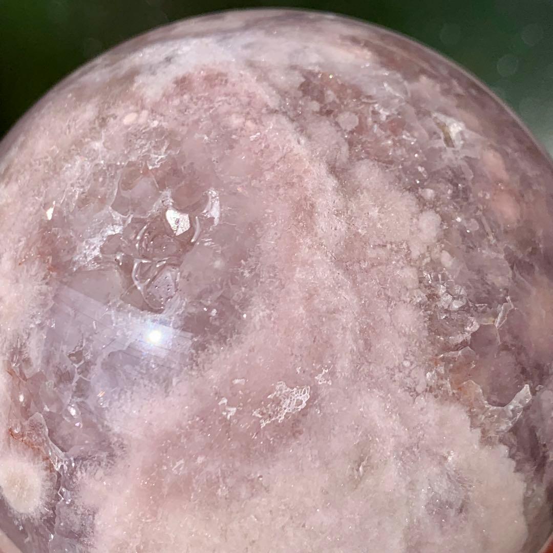 ピンクアメジストフラワーアゲート　大玉　スフィア　8cm ブラジル産