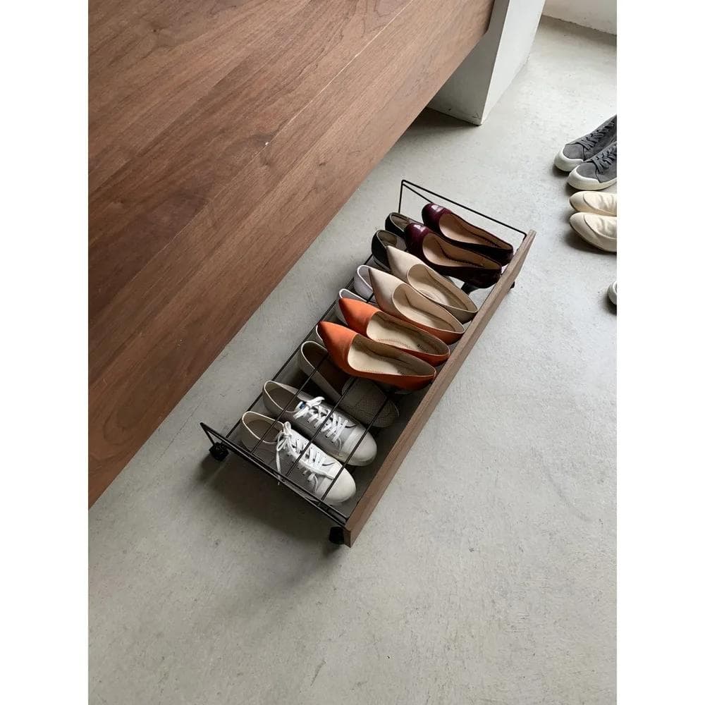 L-41509 シューズボックス下ワゴンシューズ 幅80