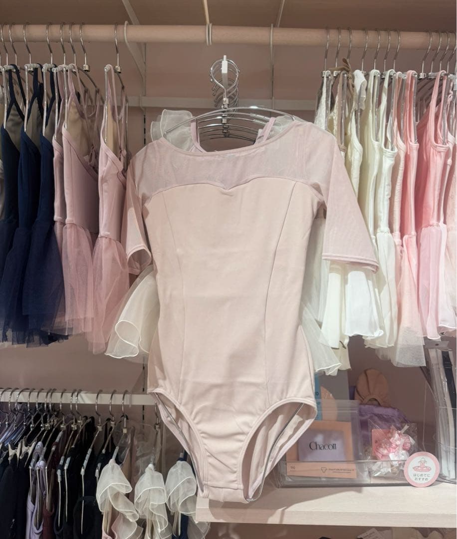 チャコット　五分袖レオタード★ヨーロピアンpink ★美品