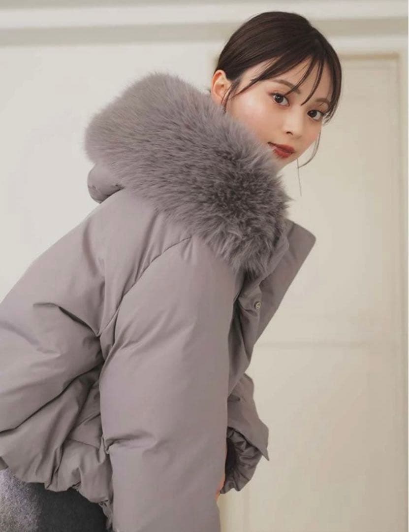 SNIDEL ♡西川フードファーショートダウン GRY