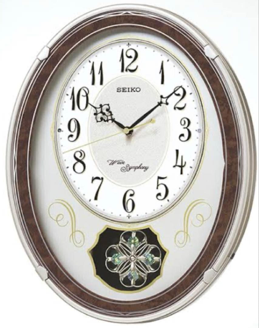 Seiko AM259B 楕円形掛時計