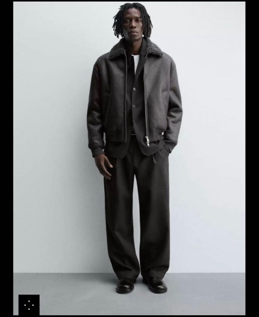 ZARA ダブルフェイス　フェイクレザージャケット