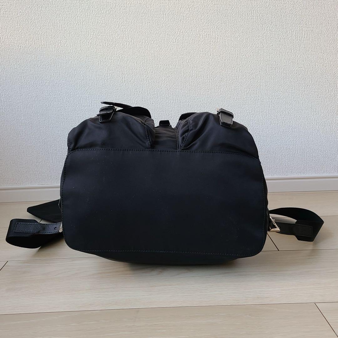 現行品 PRADA re-nylon ポーチ付きバックパック 黒
