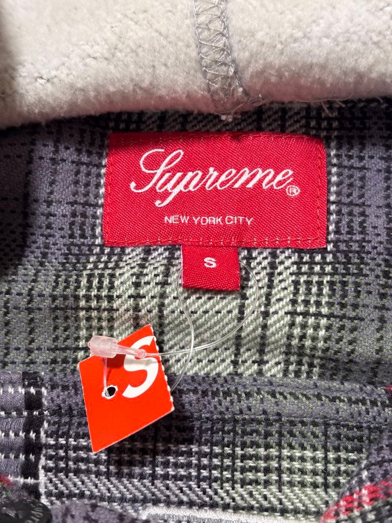 18AW Supreme フーデッド ジャガード フランネル シャツ　タグ付き