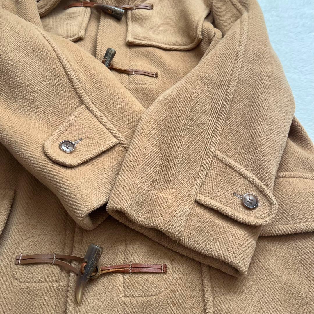  Burlington ダッフルコート　ヘリンボーン　キャメル