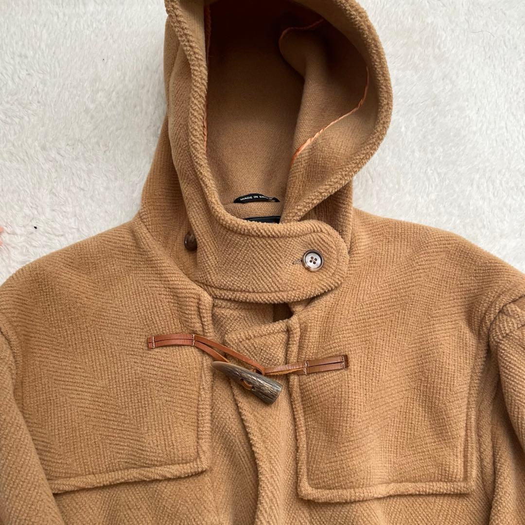  Burlington ダッフルコート　ヘリンボーン　キャメル