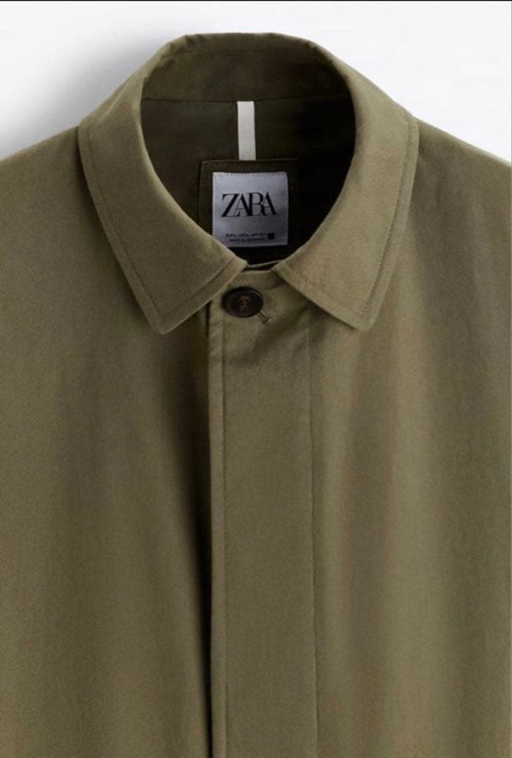 定価2万超 美品 ZARA トレンチ バルマカーン ステンカラーコート L