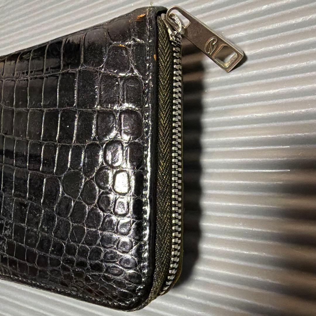 定価25万PRECIOUS PRESTIGE ラウンドジップ シャイニングクロコ